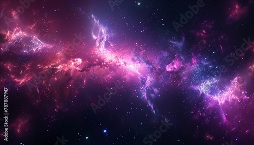 A stunning and detailed galaxy with vibrant colors, stars, nebulae, smoke, dust clouds, creating an enchanting cosmic background for design projects
