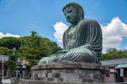 Kamakura Daibutsu (The Great Buddha of Kamakura) is the most famous icons of Japan in Kotoku-in Temple, Kamakura, Japan photo