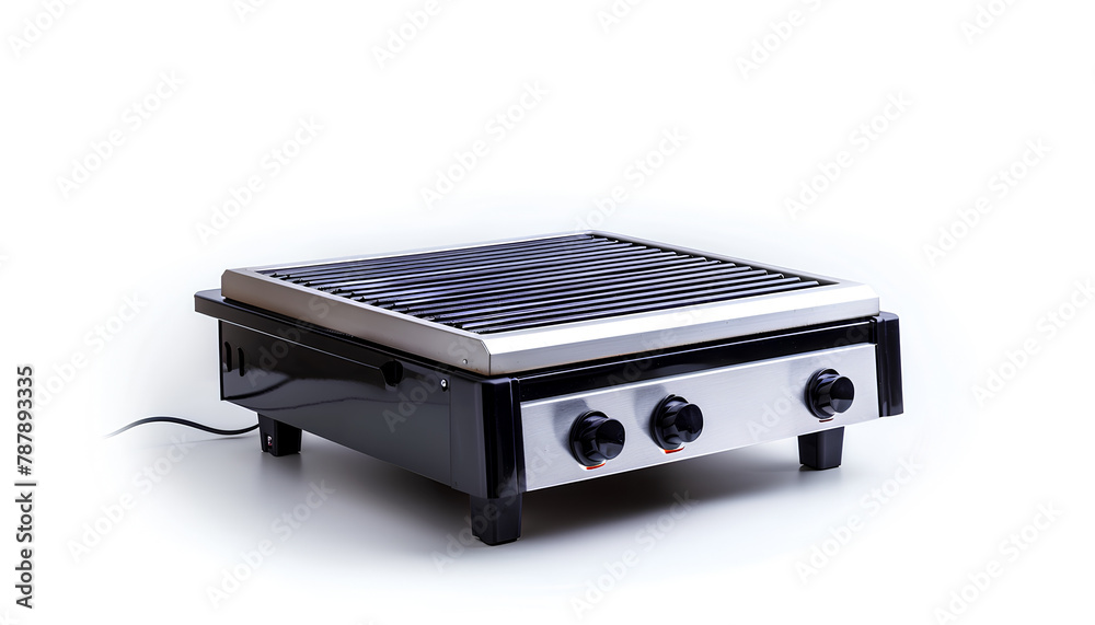 Fototapeta premium New electric grill isolated on white background