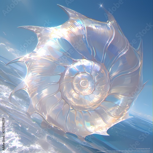 Spectacular Undersea Glimpse - Gigantic Shells in Radiant Light