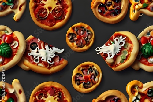 Obraz na płótnie crazy beautiful pizza testy pizza