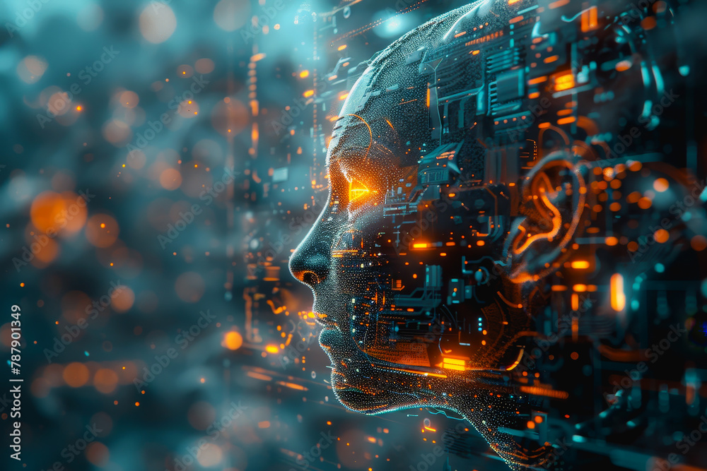 abstract ai learning technology, big data learning abstract ai learning technology, big data learning