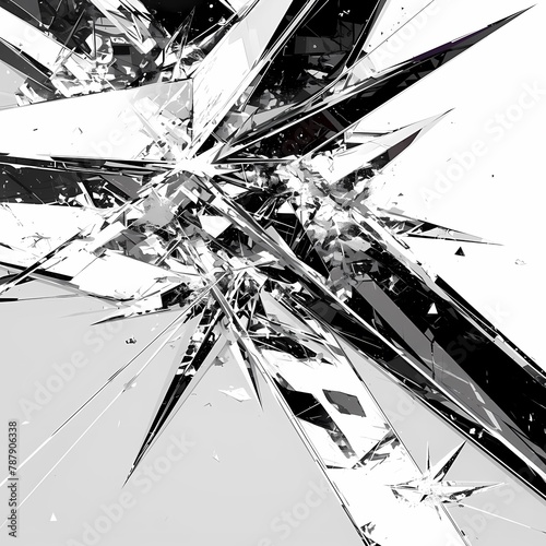 Fashionable Monochrome Artwork with a Shattering Impact