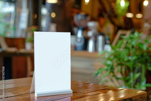 Promotional menu cards for mock up design white and blank tablet tent talkers