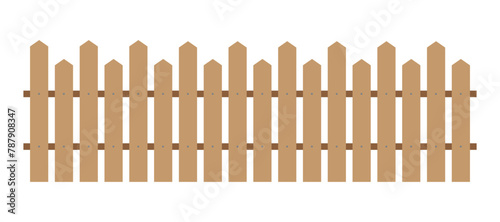 Simple vector illustration of picket fence