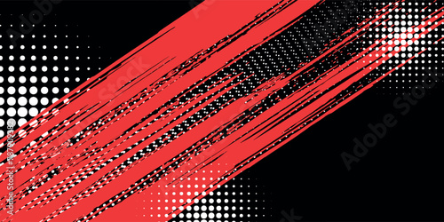 Abstract dark red speed light tail on black background. modern vector.