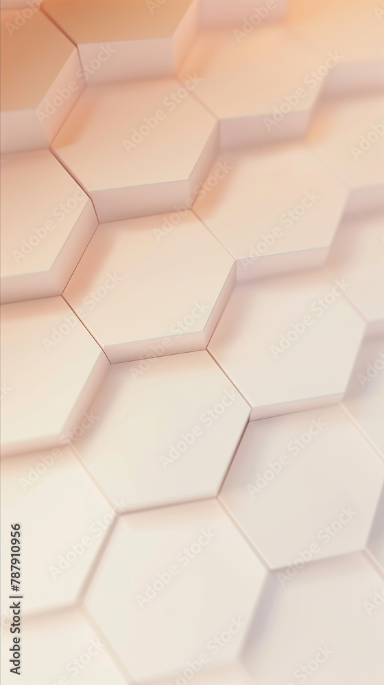A detailed view of a cell phone against a backdrop of vertical hexagonal tiles. A detailed view of a cell phone against a backdrop of vertical hexagonal tiles.