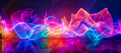 abstract Colorful neon of light concept background