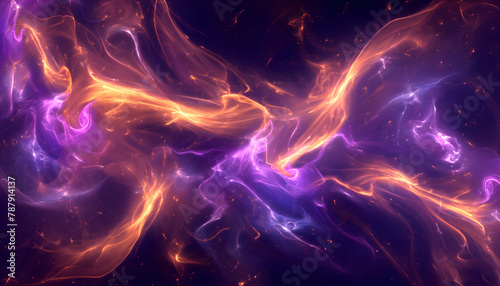 Violet Vortex: Golden Threads in the Cosmic Tapestry 