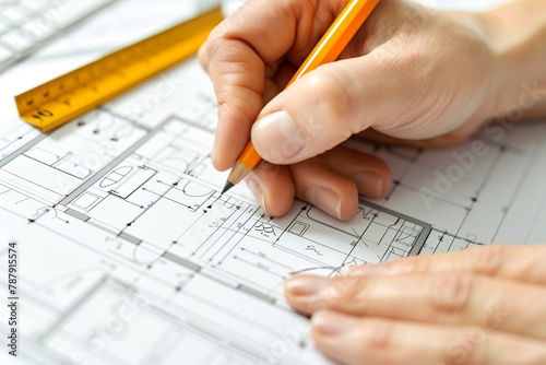 Architect hands designer Interior designer creative work hand drawing hand sketch