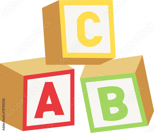 Hand-Drawn Organic Alphabet Block