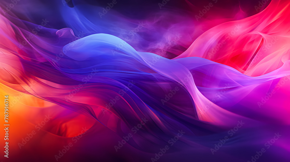 Obraz premium Colored abstract background. Smooth transitions of iridescent colors. Colorful gradient. Rainbow backdrop.