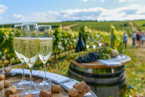 Sampling champagne on a summer weekend in Champagne region France