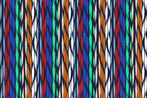 Ethnic design ikat art Design for textile and printing ethnic pattern. beautiful pattern. folk embroidery,bohemian style,aztec geometric art