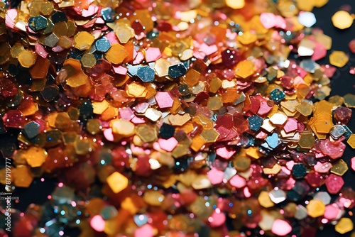 Abstract sequins background. Colorful sequins