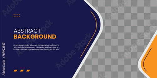 Modern Flat design Blue and orange abstract geometric background vector illustration