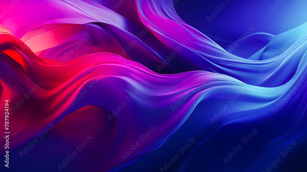 Obraz premium Wavy background made of abstract fluid design in intense colors. Vector illustration.