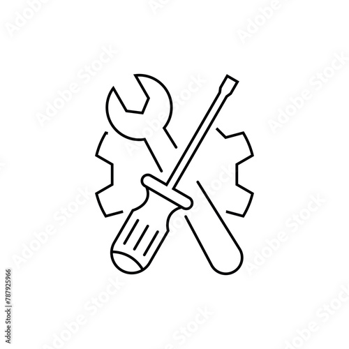 Simple Repair Related Vector Line Icons set isolated on white background for web.