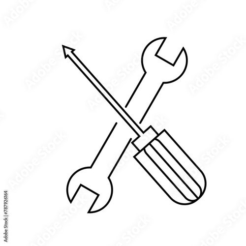 Simple Repair Related Vector Line Icons set isolated on white background for web.