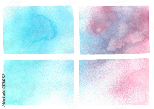 Watercolor backgrounds. Watercolor stains. Hand painted in watercolor. Watercolor gradient.