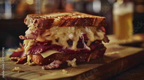 A modern take on the classic Reuben sandwich