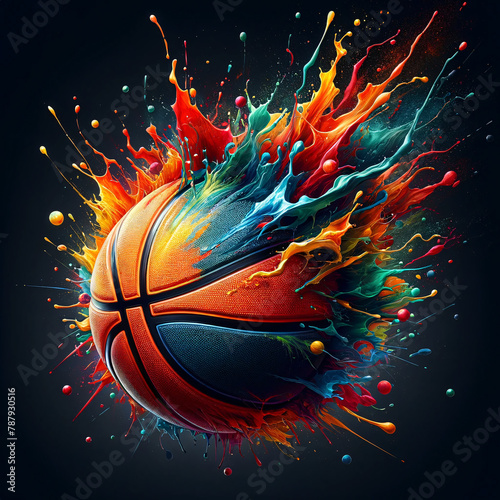 an artistic of a basketball