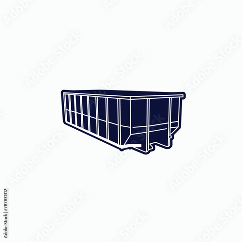 dumpster vector illustration eps