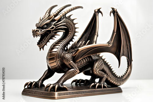 Bronze Dragon figurine. Iso...