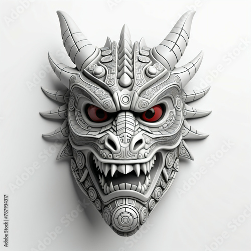 Dragon mask. Isolated on wh...