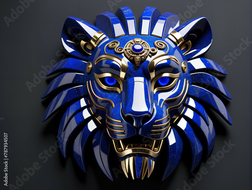 Lion mask. Digital illustra...