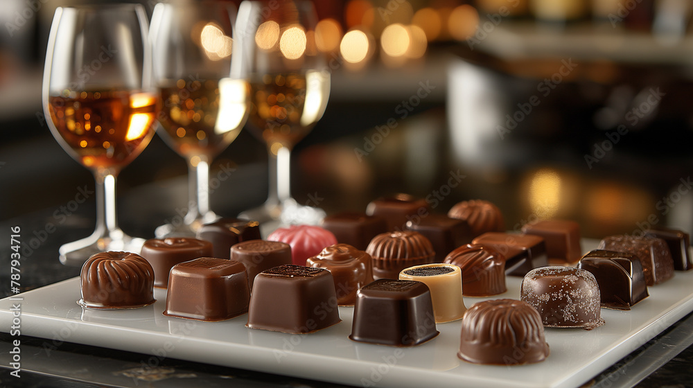 8. Chocolate Connoisseur's Tasting: A refined gathering features a curated selection of single-origin chocolates, presented on elegant tasting platters alongside tasting notes and
