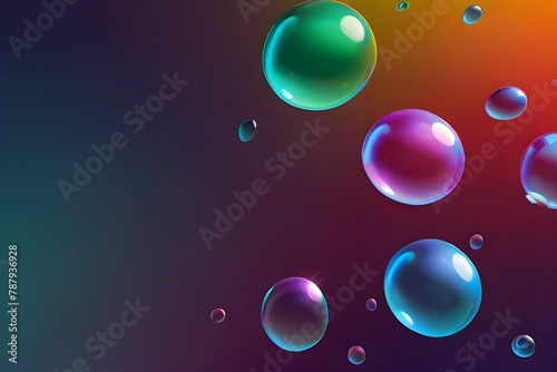 Wallpaper Mural abstract pc desktop wallpaper background with flying bubbles on a colorful background. aspect ratio 16:9 Generative AI Torontodigital.ca