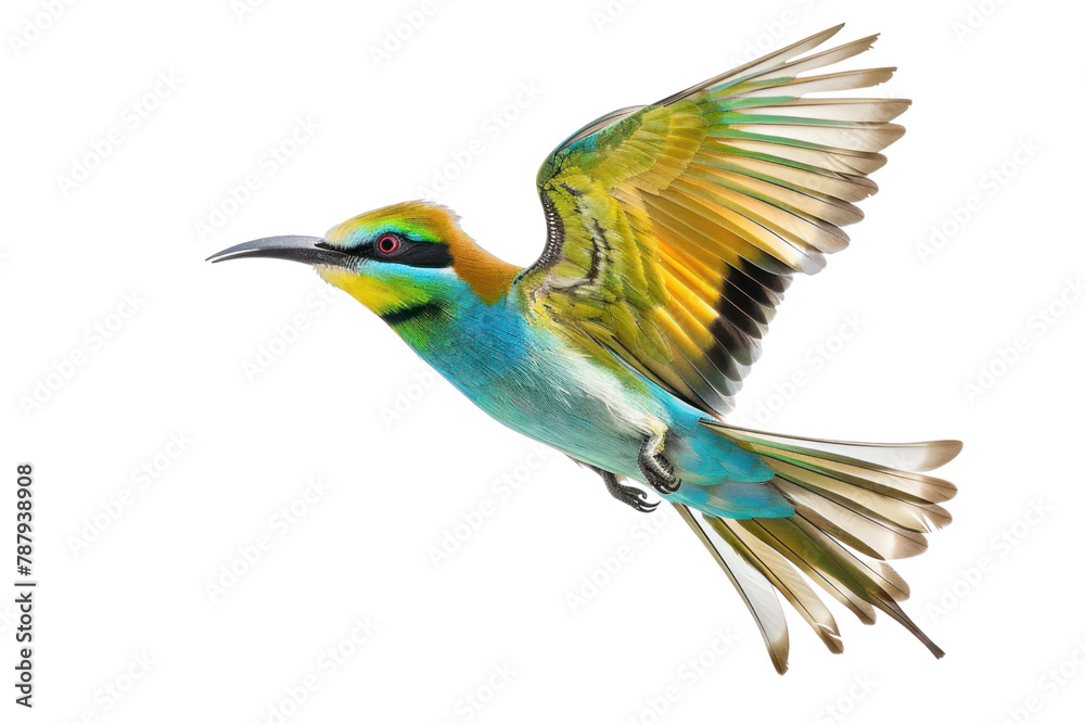 Blue-tailed Bee-eater
isolated on white background Blue-tailed Bee-eater
isolated on white background