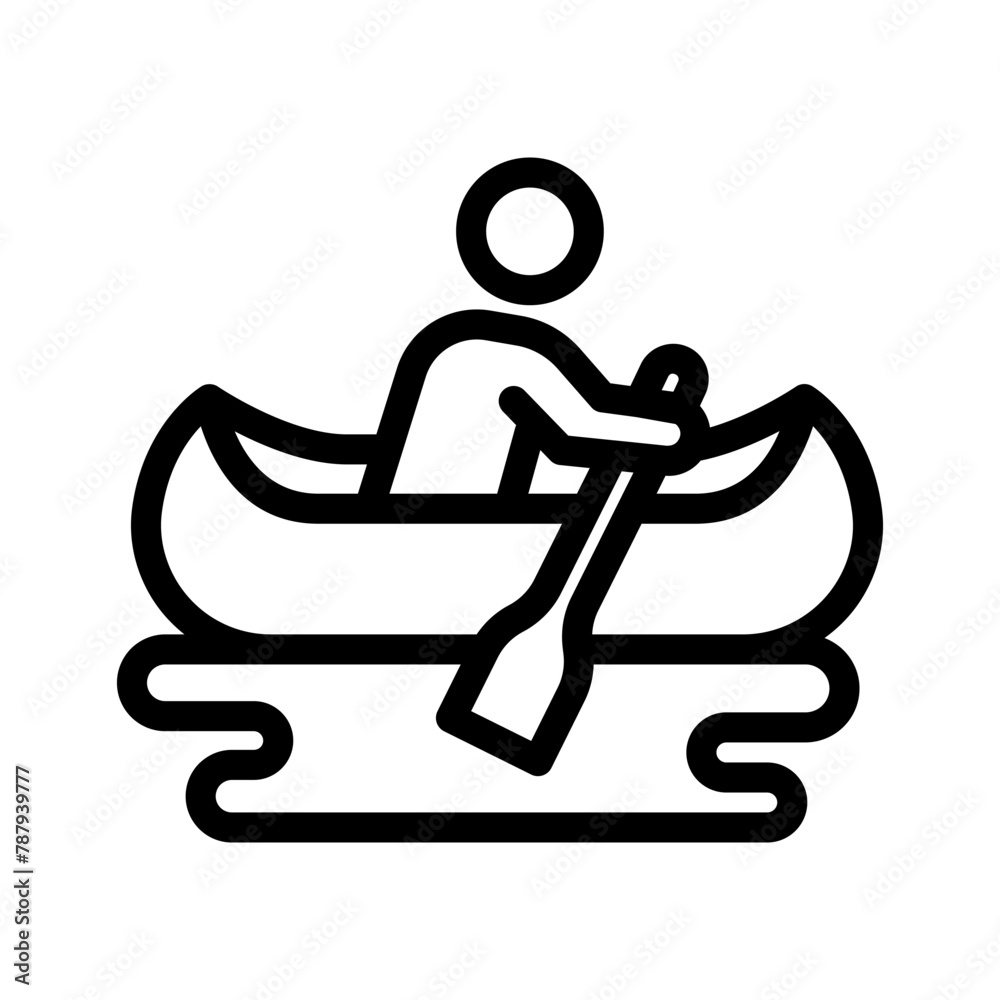 canoe line icon illustration vector graphic canoe line icon illustration vector graphic