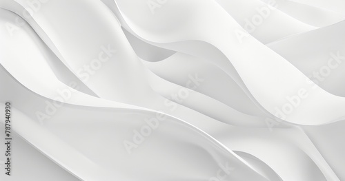 White background with soft geometric shapes and subtle gradients