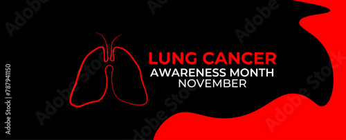 Lung cancer awareness month concept vector. Pulmonary fibrosis, mold, air pollution, and smoking. tuberculosis illustration for website, app, banner. Internal organ lungs. vector illustration