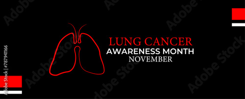 Lung cancer awareness month concept vector. Pulmonary fibrosis, mold, air pollution, and smoking. tuberculosis illustration for website, app, banner. Internal organ lungs. vector illustration