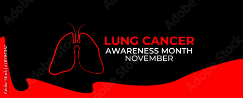 Lung cancer awareness month concept vector. Pulmonary fibrosis, mold, air pollution, and smoking. tuberculosis illustration for website, app, banner. Internal organ lungs. vector illustration