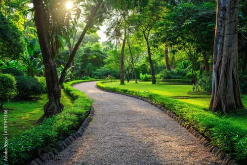 Tranquil park pathway