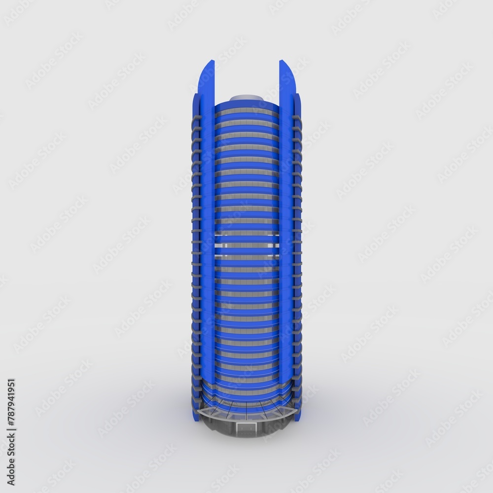 3d render tower office Building 3d render tower office Building