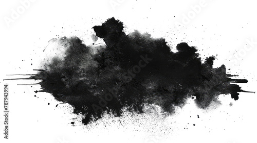 Abstract watercolor brush splash, dark black color, grunge texture, pastel watercolor painting element