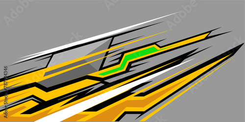 racing stripes green vector decals background