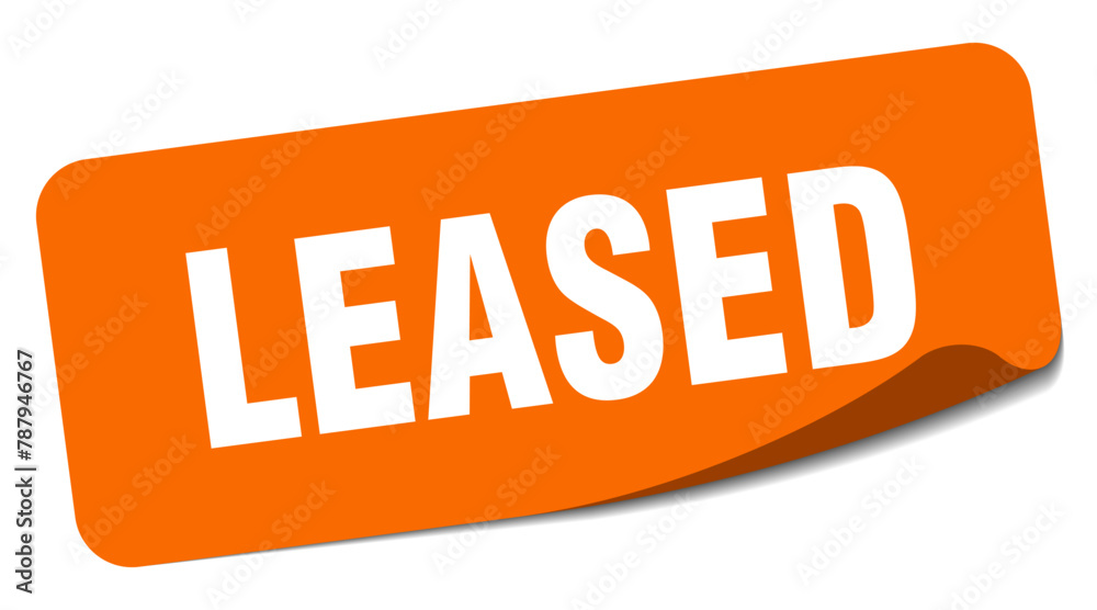 leased sticker. leased label