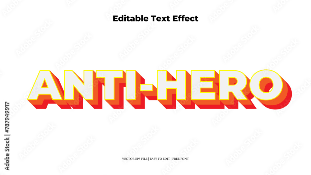 anti hero Editable Text Effect anti hero Editable Text Effect