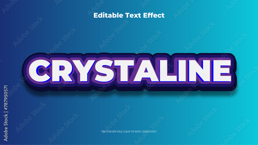 crystal Editable Text Effect