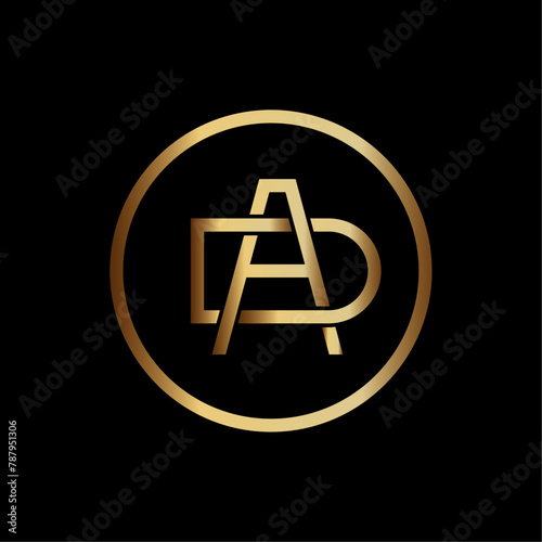 Minimalist Luxury Initials DA Logo