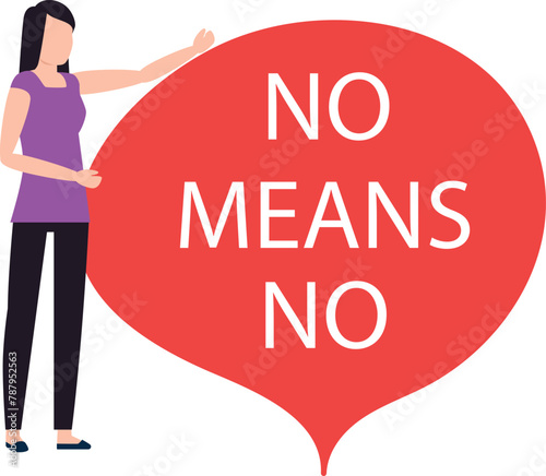 A girl is showing a no communication quote.