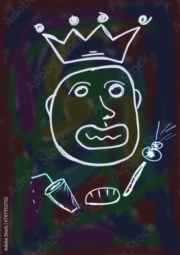 king alien in the space