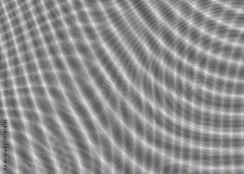 A moire pattern illustration with crossing grey waves and ripples, soft edges. Intentional distortion effect.
 photo