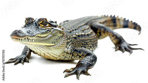 Reptile animal lizard crocodile isolated on a transparent background